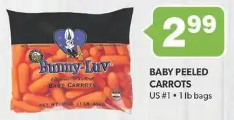 Bidgood's BABY PEELED CARROTS offer