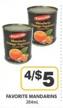 Bidgood's FAVORITE MANDARINS 284mL offer