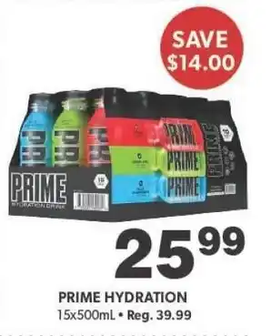Bidgood's PRIME HYDRATION 15x500mL offer