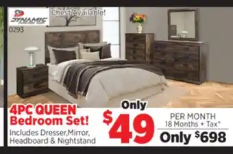 Surplus Furniture Montana 4-Piece Queen Bedroom Set offer