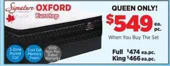 Surplus Furniture Oxford Queen Mattress Set offer