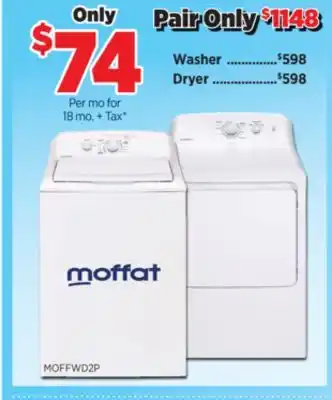 Surplus Furniture Moffat White 27 Washer & Dryer Pair offer