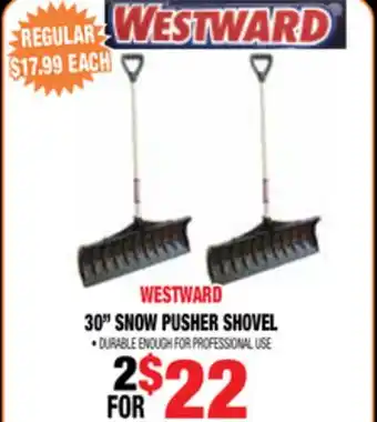 Len's Mill Stores WESTWARD 30 SNOW PUSHER SHOVEL offer