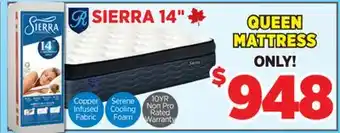 Surplus Furniture Sierra 14 Queen Mattress In-A-Box offer