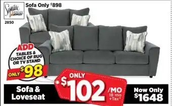 Surplus Furniture Stairatt Gravel Sofa & Loveseat offer