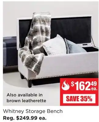 Kitchen Stuff Plus Whitney Storage Bench offer