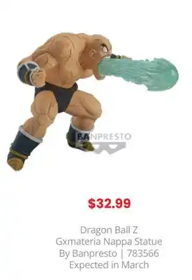 GameStop Dragon Ball Z Gxmateria Nappa Statue By Banpresto offer