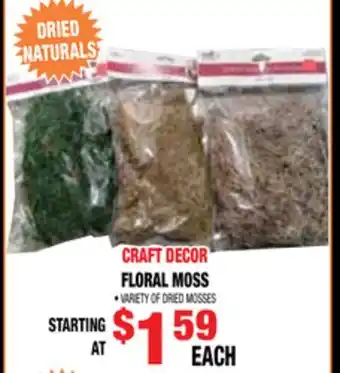 Len's Mill Stores CRAFT DECOR FLORAL MOSS offer