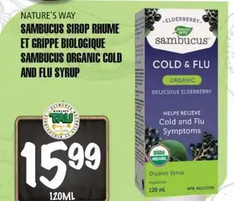 Marches Tau NATURE'S WAY SAMBUCUS SYRUP RHUME ET GRIPPE BIOLOGIQUE offer