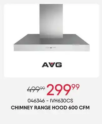 Meubles RD CHIMNEY RANGE HOOD 600 CFM offer