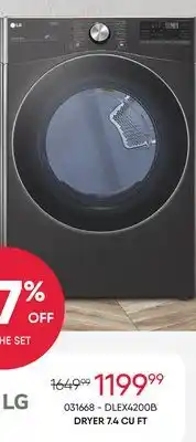 Meubles RD DRYER 7.4 CU FT offer