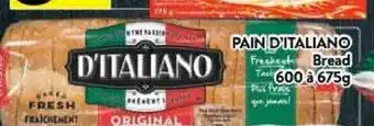 Supermarché PA D'ITALIANO Bread offer