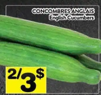 Supermarché PA English Cucumbers offer