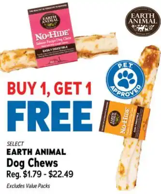 Ren’s Pets Depot SELECT EARTH ANIMAL Dog Chews offer