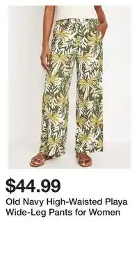 Old Navy Old Navy High-Waisted Playa Wide-Leg Pants for Women offer