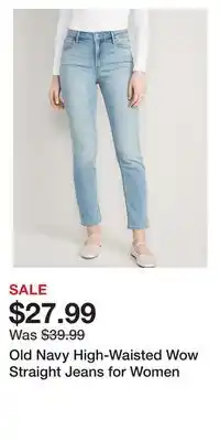 Old Navy Old Navy High-Waisted Wow Straight Jeans for Women offer