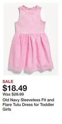 Old Navy Old Navy Sleeveless Fit and Flare Tutu Dress for Toddler Girls offer