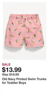 Old Navy Old Navy Printed Swim Trunks for Toddler Boys offer