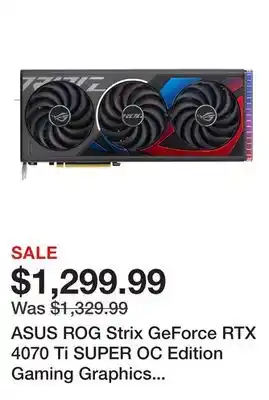 Newegg ASUS ROG Strix GeForce RTX 4070 Ti SUPER OC Edition Gaming Graphics Card (PCIe 4.0, 16GB GDDR6X, DLSS 3, Massive vented backp offer