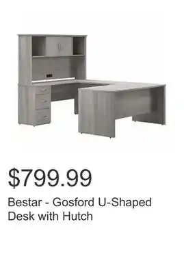 Costco Bestar - Gosford U-Shaped Desk with Hutch offer