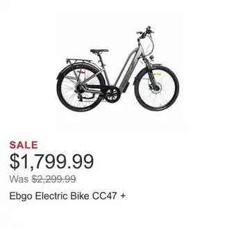 Costco Ebgo Electric Bike CC47 + offer