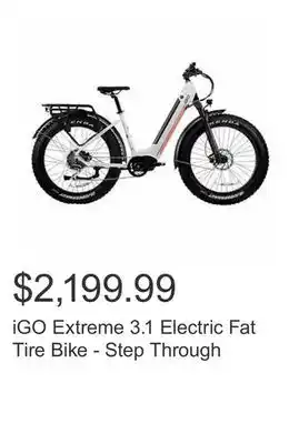 Costco iGO Extreme 3.1 Electric Fat Tire Bike - Step Through offer