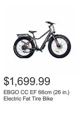 Costco EBGO CC EF 66cm (26 in.) Electric Fat Tire Bike offer