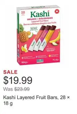 Costco Kashi Layered Fruit Bars, 28 × 18 g offer