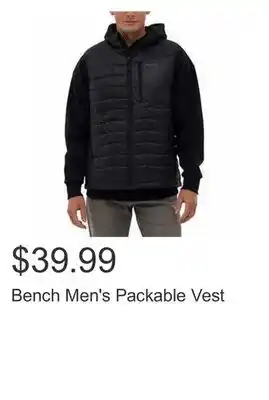 Costco Bench Men's Packable Vest offer
