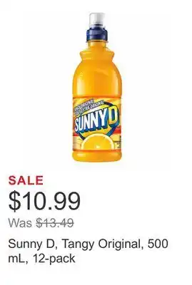 Costco Sunny D, Tangy Original, 500 mL, 12-pack offer