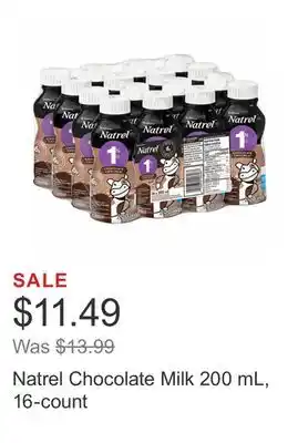 Costco Natrel Chocolate Milk 200 mL, 16-count offer