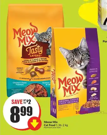 FreshCo Meow Mix Cat Food 1.36-2kg offer