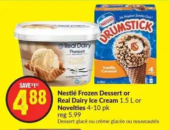 FreshCo Nestlé Frozen Dessert or Real Dairy Ice Cream 1.5L or Novelties 4-10 pk offer