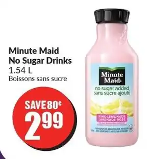 FreshCo Minute Maid No Sugar Drinks 1.54L offer