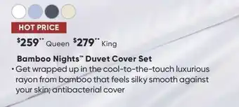 Sleep Country Bamboo Nights Duvet Cover Set offer