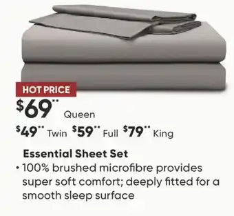Sleep Country Essential Sheet Set offer