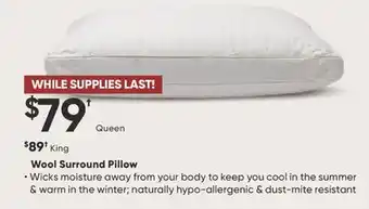 Sleep Country Wool Surround Pillow offer