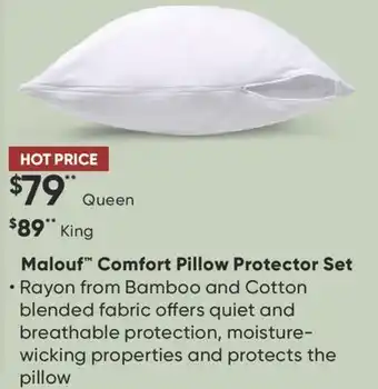 Sleep Country Malouf Comfort Pillow Protector Set offer