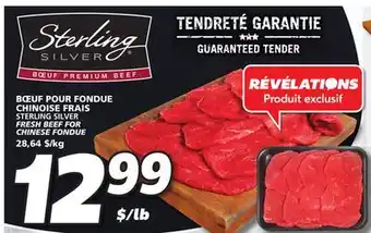 IGA STERLING SILVER FRESH BEEF FOR CHINESE FONDUE offer