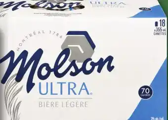 IGA MOLSON ULTRA BEER offer