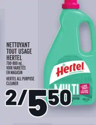 Metro NETTOYANT TOUT USAGE HERTEL | HERTEL ALL PURPOSE CLEANER offer