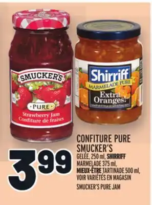 Metro CONFITURE PURE SMUCKER'S | SMUCKER'S PURE JAM offer