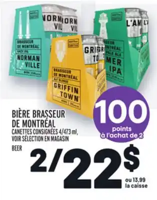 Metro BIÈRE BRASSEUR DE MONTRÉAL | BEER offer