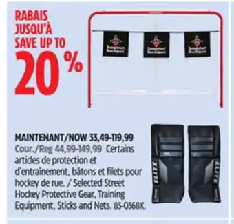 Canadian Tire Elite Selected Street Hockey Protective Gear, Training Equipment, Sticks and Nets offer