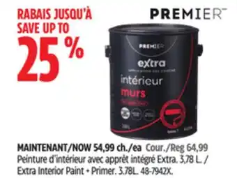 Canadian Tire Premier Paint Extra Interior Paint + Primer offer