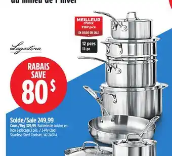 Canadian Tire Lagostina 3-Ply Clad Stainless-Steel Cookset offer