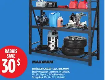 Canadian Tire MAXIMUM 4-Tier Heavy-Duty Storage Rack offer