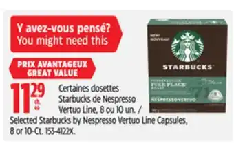 Canadian Tire Selected Starbucks by Nespresso Vertuo Line Capsules, 8 or 10-Ct offer