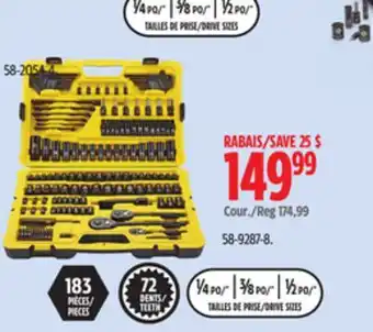 Canadian Tire Stanley Professional Grade Black Chrome Socket Set, 183-pc, SAE/Metric offer