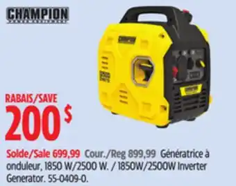 Canadian Tire Champion Power Equipment 1850W/2500W Inverter Generator offer